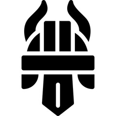 Viking Hat Glyph Icon