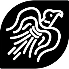 Viking Banner Glyph Icon