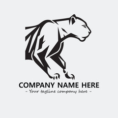 Phanter illustration black and white for logo company vector image
