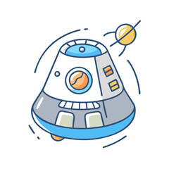 space capsule icon, space capsule vector illustration-simple illustration of space capsule, perfect for space capsule logos and icons