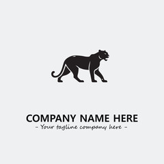 Phanter illustration black and white for logo company vector image
