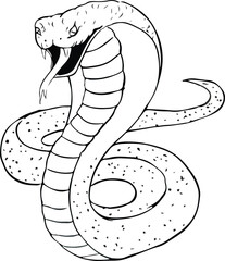 a Snake outline drawing easy