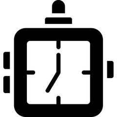 Office Clock Glyph Icon