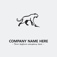 Phanter illustration black and white for logo company vector image
