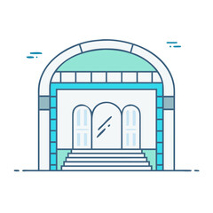 subway entrance icon, subway entrance vector illustration-simple illustration of subway entrance, perfect for subway entrance logos and icons