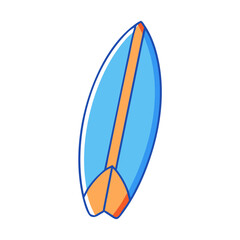 surfboard icon, surfboard vector illustration-simple illustration of surfboard, perfect for surfboard logos and icons