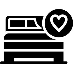 Hotel Honeymoon Glyph Icon