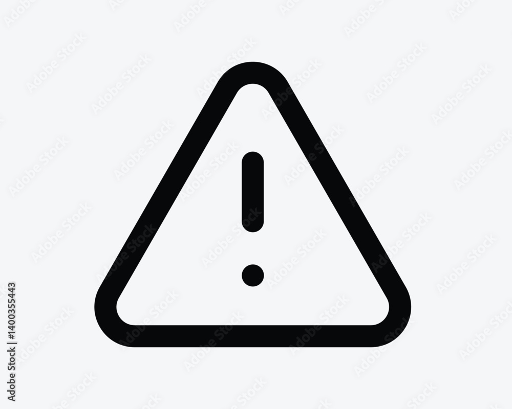 Poster safety triangle warning symbol warn problem error hazard sign icon exclamation point issue risk outl