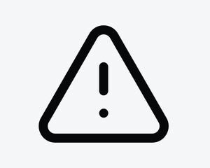Safety Triangle Warning Symbol Warn Problem Error Hazard Sign Icon Exclamation Point Issue Risk Outline Line Vector Careful Advice Accident Danger Dangerous