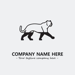 Phanter illustration black and white for logo company vector image
