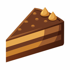 Piece of cake vector art illustration 
