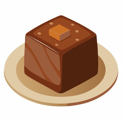 Piece of cake vector art illustration 