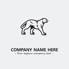 Phanter illustration black and white for logo company vector image
