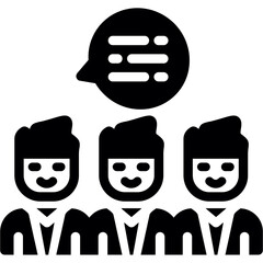 Discussion Meeting Glyph Icon
