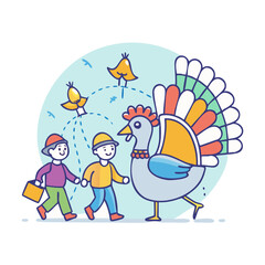 thanksgiving parade icon, thanksgiving parade vector illustration-simple illustration of thanksgiving parade, perfect for thanksgiving parade logos and icons