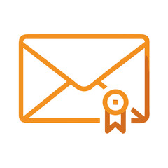 Sealed Envelope Mail Icon Representing Secure Communication and Document Delivery