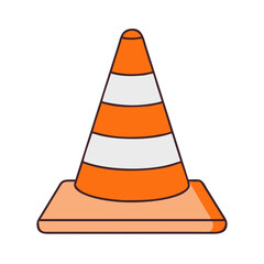 traffic cone icon, traffic cone vector illustration-simple illustration of traffic cone, perfect for traffic cone logos and icons