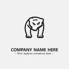 Phanter illustration black and white for logo company vector image
