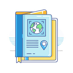 travel guidebook icon, travel guidebook vector illustration-simple illustration of travel guidebook, perfect for travel guidebook logos and icons