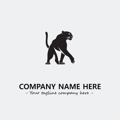 Phanter illustration black and white for logo company vector image
