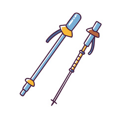 trekking poles icon, trekking poles vector illustration-simple illustration of trekking poles, perfect for trekking poles logos and icons