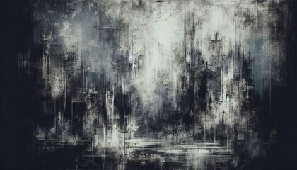 Obraz premium La imagen presenta un fondo abstracto y texturizado de estilo grunge. Consta de varios tonos de gris y negro, creando un aspecto desgastado