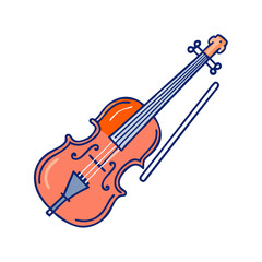 Fototapeta premium violin icon, violin vector illustration-simple illustration of violin, perfect for violin logos and icons