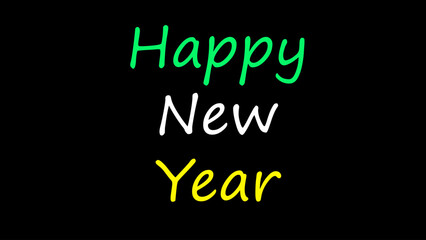 Happy new year text design for inspirational and motivational quotes, typography, modern and stylish motivational quotes typography slogan.