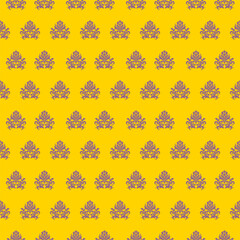 seamless pattern with yellow flowers