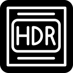 Camera HDR Glyph Icon