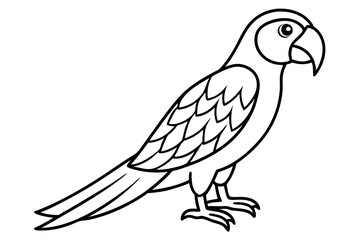 Graceful Macaw Silhouette