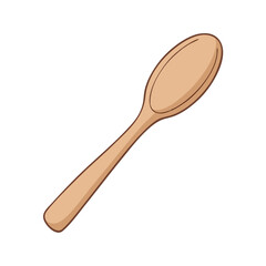 wooden spoon icon, wooden spoon vector illustration-simple illustration of wooden spoon, perfect for wooden spoon logos and icons