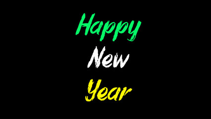 Happy new year text design for inspirational and motivational quotes, typography, modern and stylish motivational quotes typography slogan.