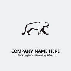 Phanter illustration black and white for logo company vector image
