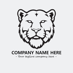 Phanter illustration black and white for logo company vector image
