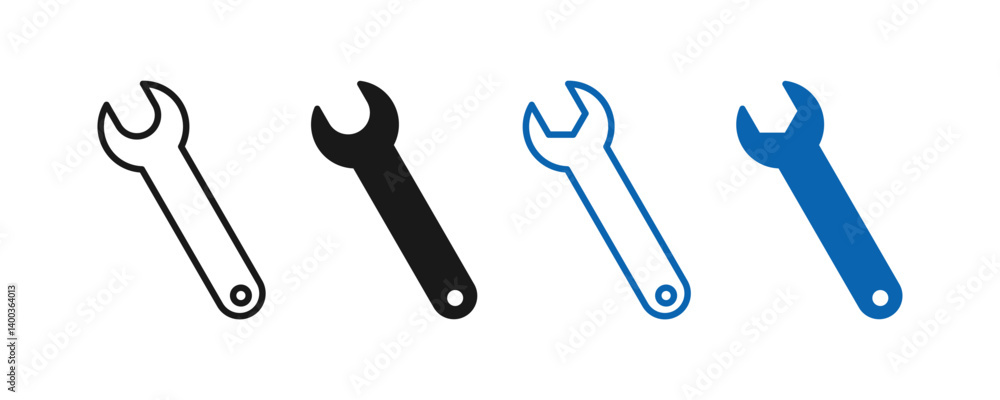 Poster wrench icon vector. tools and service icons set. repair icon vector. tools icon vector