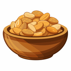 Peanut of bowl vector art illustration.