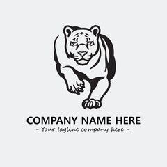 Phanter illustration black and white for logo company vector image
