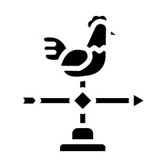 Vector Design Weathercock Icon Style