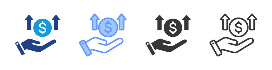 Sales Enablement icon set multiple style collection