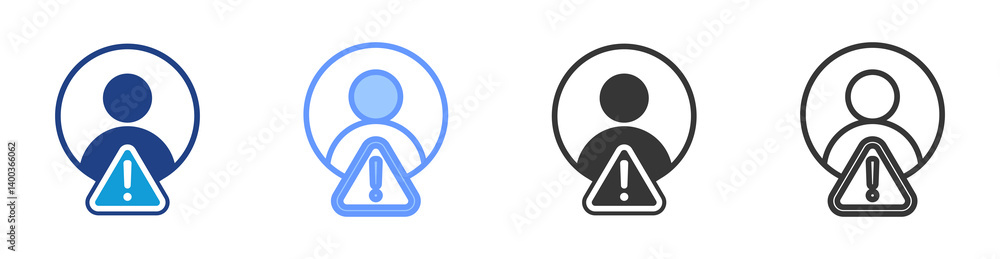 Poster Account Reporting icon set multiple style collection