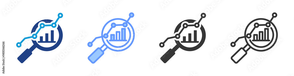 Poster Seo icon set multiple style collection