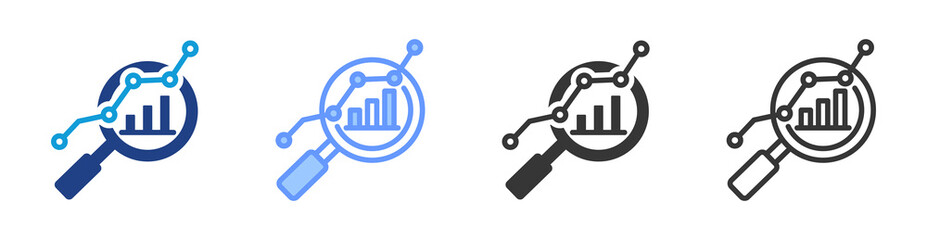 Seo icon set multiple style collection