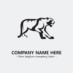 Phanter illustration black and white for logo company vector image
