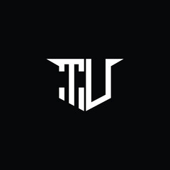 Fototapeta premium Modern Construction Logo with Symmetrical Design