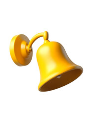Yellow Wall Sconce Lighting Fixture with Bell-Shaped Shade for Interior Design
