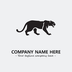 Phanter illustration black and white for logo company vector image
