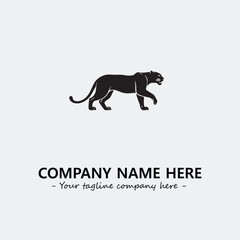 Phanter illustration black and white for logo company vector image
