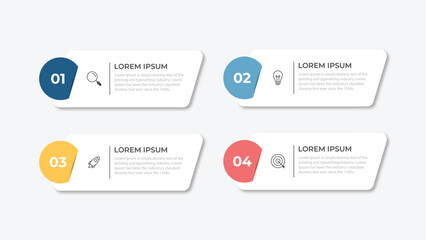 Infographics for business in four stages. Infographics for presentations