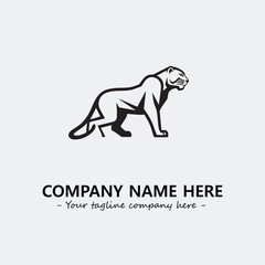 Phanter illustration black and white for logo company vector image
